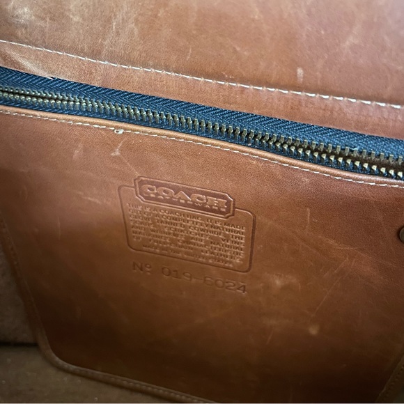 Vintage Coach leather briefcase cognac brown - Picture 3 of 12